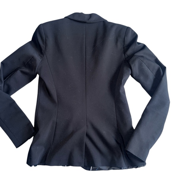 Apt. 9 Size 0 Black Fitted Padded Shoulders Lined Torie Blazer Nearly New - Picture 4 of 8